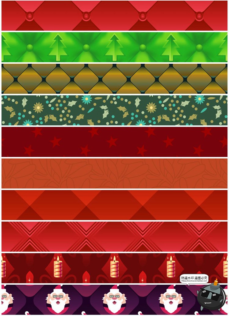 图片[13]-新年冬季圣诞节元素平铺无缝图案装饰底纹AI矢量JPG图片背景素材-设计猿
