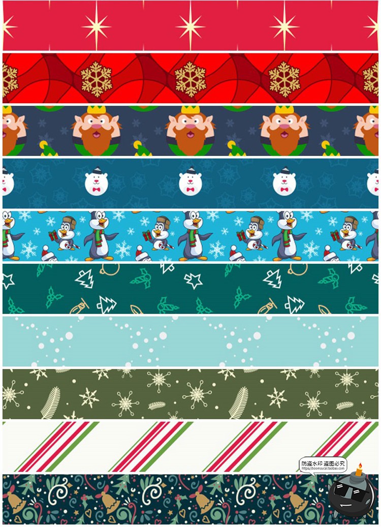 图片[14]-新年冬季圣诞节元素平铺无缝图案装饰底纹AI矢量JPG图片背景素材-设计猿