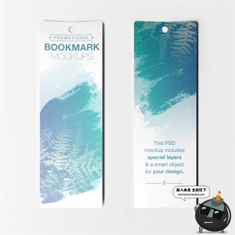 图片[2]-书签便签吊牌挂牌纸质感促销设计VI文创样机展示模型PSD模板素材-设计猿