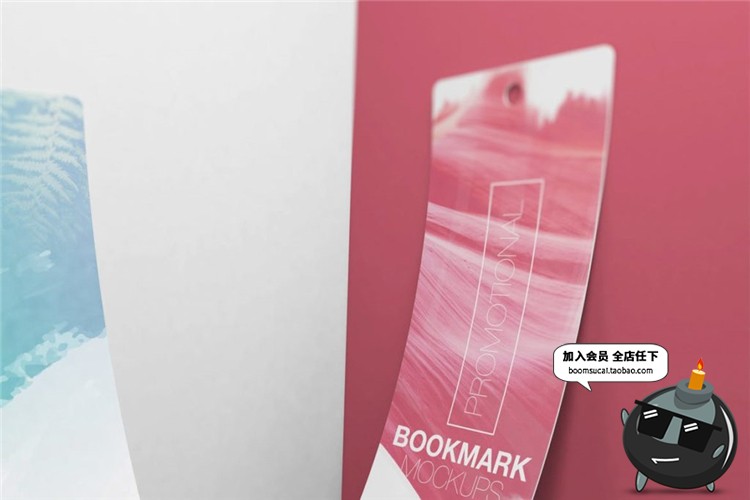 图片[16]-书签便签吊牌挂牌纸质感促销设计VI文创样机展示模型PSD模板素材-设计猿