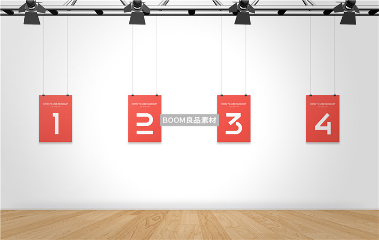 图片[2]-壁挂壁画悬挂海报效果展示海报展示架样机贴图PSD模板PS设计素材-设计猿