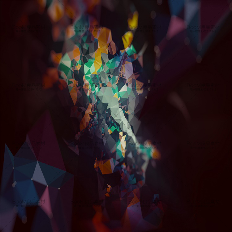 图片[5]-酷炫蓝色几何多边形水晶碎片海报背景图案设计素材JPG图片PS素材-设计猿