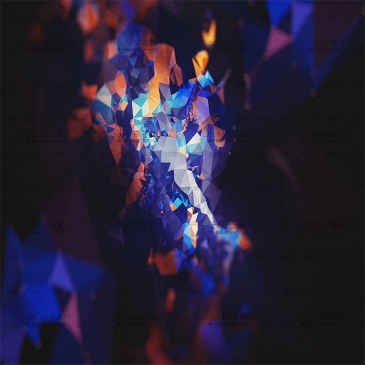 图片[6]-酷炫蓝色几何多边形水晶碎片海报背景图案设计素材JPG图片PS素材-设计猿