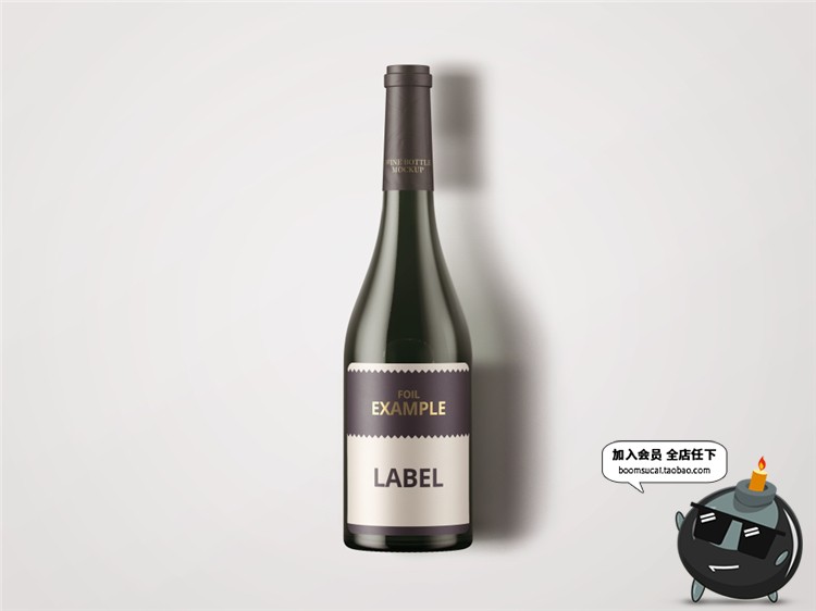 图片[14]-红酒葡萄酒玻璃酒瓶木头塞子包装设计VI样机贴图展示PSD模板素材-设计猿