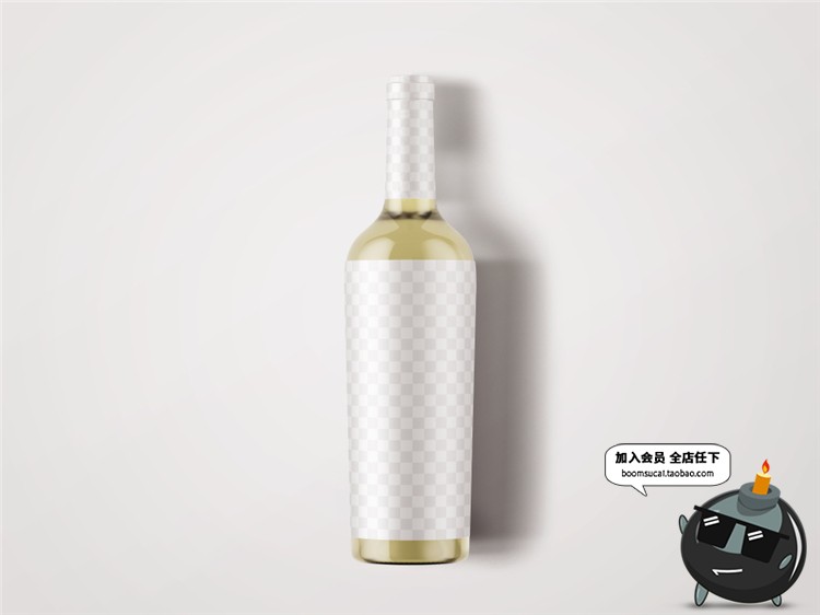 图片[12]-白葡萄酒红酒包装酒瓶玻璃瓶效果图VI样机PSD模板PS设计素材-设计猿