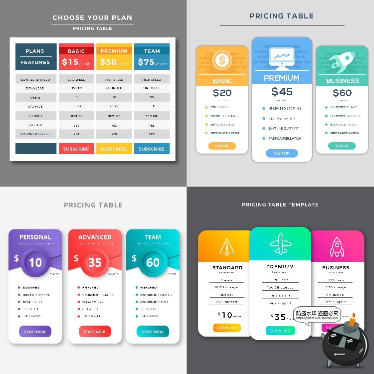 图片[4]-网页分级式UI套餐阶段规格奖励分类优惠活动界面AI矢量模板素材-设计猿