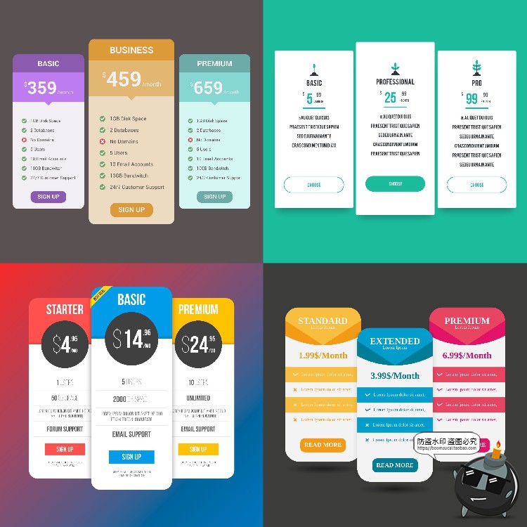 图片[6]-网页分级式UI套餐阶段规格奖励分类优惠活动界面AI矢量模板素材-设计猿