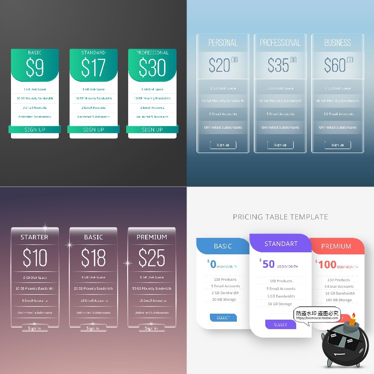 图片[8]-网页分级式UI套餐阶段规格奖励分类优惠活动界面AI矢量模板素材-设计猿