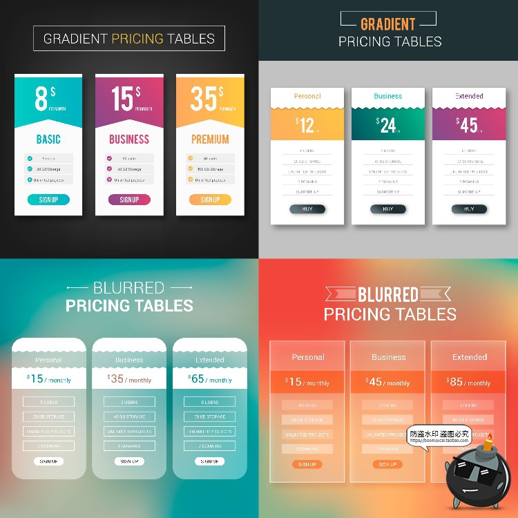 图片[20]-网页分级式UI套餐阶段规格奖励分类优惠活动界面AI矢量模板素材-设计猿