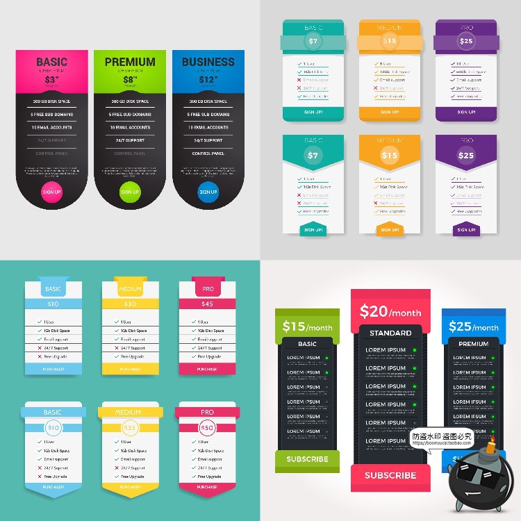 图片[22]-网页分级式UI套餐阶段规格奖励分类优惠活动界面AI矢量模板素材-设计猿