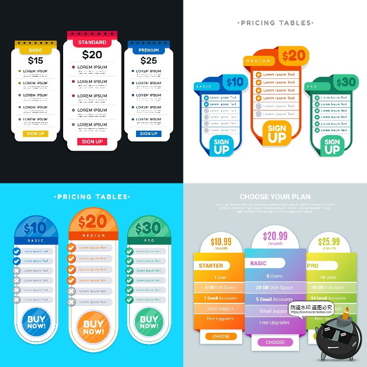 图片[23]-网页分级式UI套餐阶段规格奖励分类优惠活动界面AI矢量模板素材-设计猿