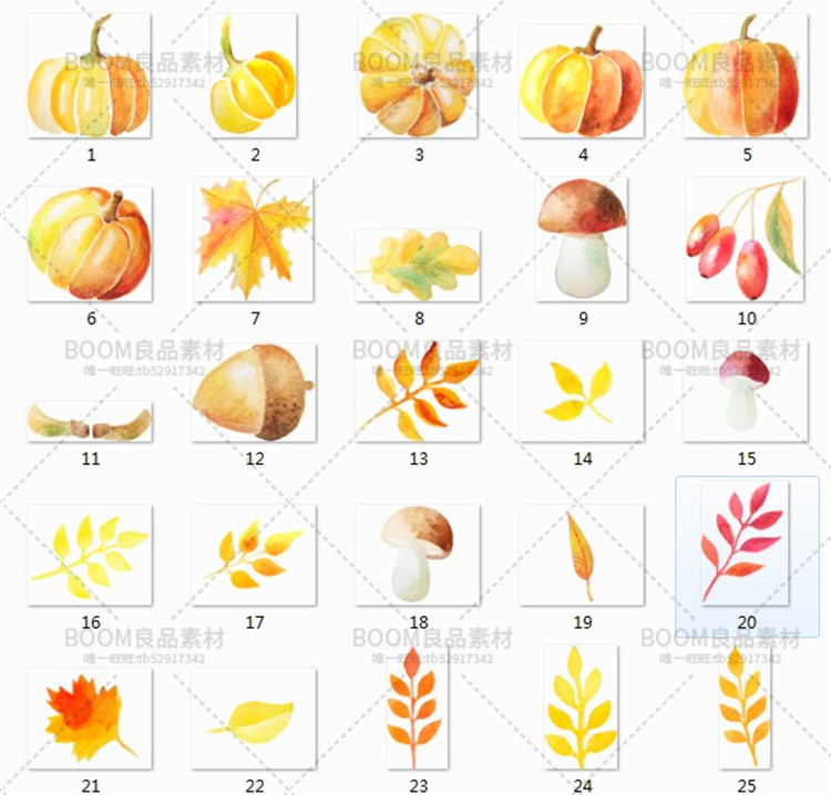 图片[11]-唯美森系手绘水彩花朵花卉手账元素请柬卡片PSD+PNG免扣设计素材-设计猿