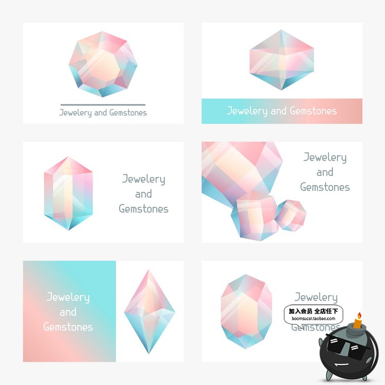 图片[9]-多彩时尚潮流质感几何炫彩渐变底纹海报广告晶体插画AI矢量素材-设计猿