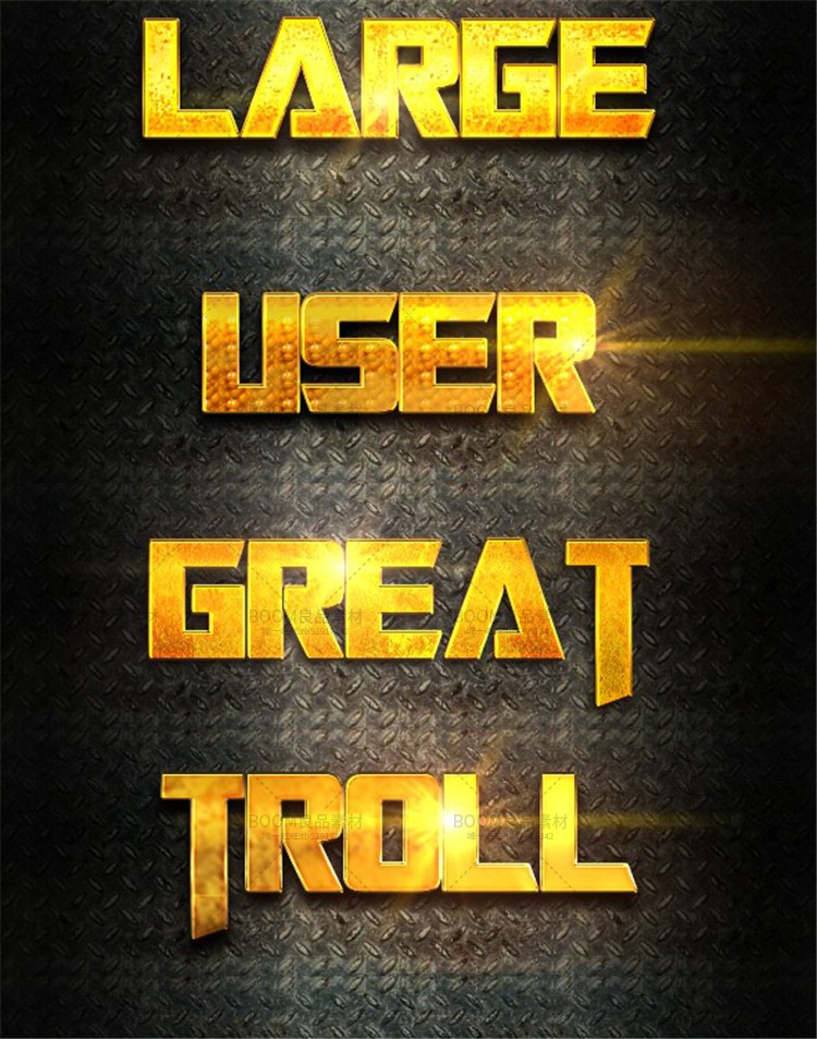 图片[3]-黄金金属黄色金色质感艺术字体样式PS效果特效叠加设计ASL素材-设计猿