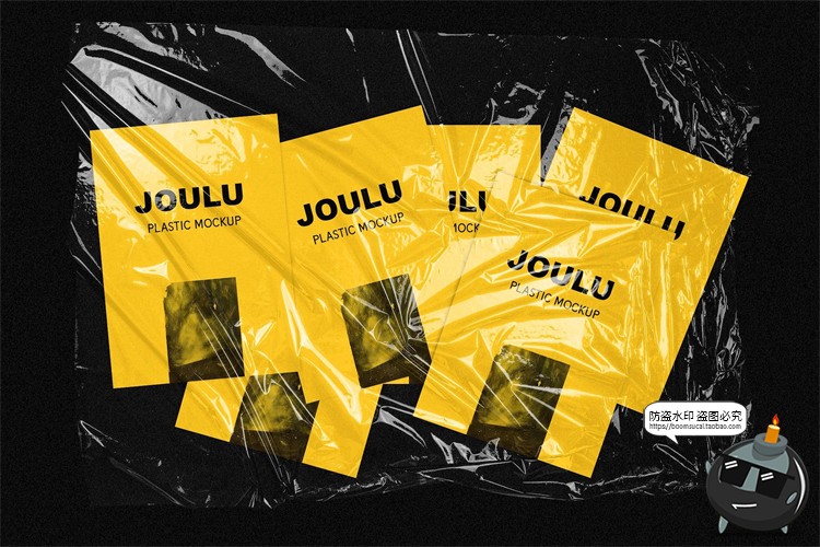 图片[4]-透明塑料褶皱薄膜胶膜包装效果样机mockup智能贴图PSD模版PS素材-设计猿