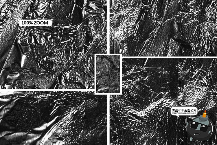 图片[8]-金属铝箔皱褶锡纸纹理背景底纹素材PNG免抠格式JPG图片背景素材-设计猿