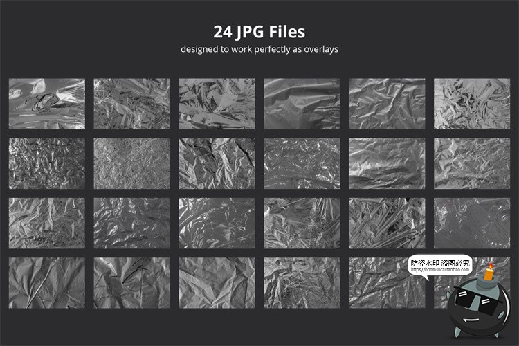 图片[2]-塑料箔薄膜折射褶皱材质底纹纹理图案JPG图片背景后期合成素材-设计猿