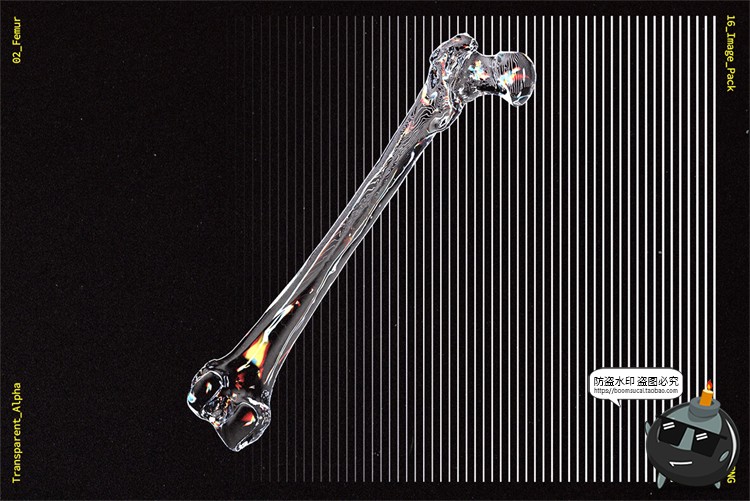 图片[6]-潮流3D立体玻璃透明水晶骷髅骨骼装饰元素视觉海报PNG免抠PS素材-设计猿