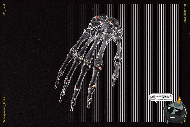 图片[7]-潮流3D立体玻璃透明水晶骷髅骨骼装饰元素视觉海报PNG免抠PS素材-设计猿