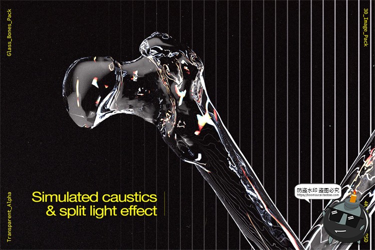 图片[9]-潮流3D立体玻璃透明水晶骷髅骨骼装饰元素视觉海报PNG免抠PS素材-设计猿