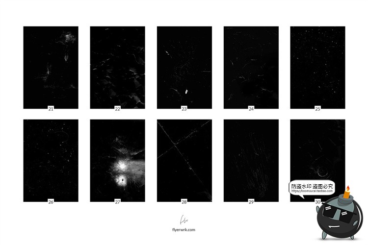 图片[4]-黑白粗糙褶皱做旧复古折痕底纹纹理纸张背景JPG格式图片合成素材-设计猿