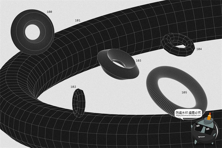 图片[17]-抽象3D立体几何线框艺术图形海报后期装饰元素主视觉AI矢量素材-设计猿