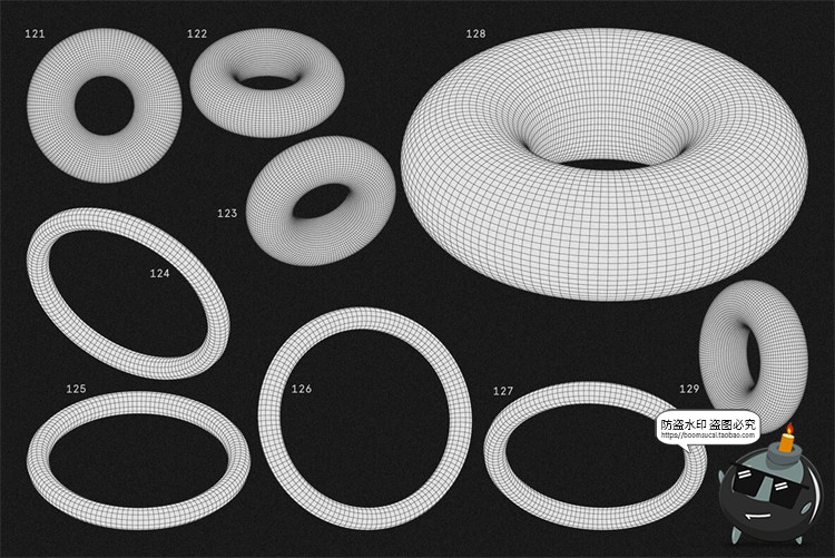 图片[20]-抽象3D立体几何线框艺术图形海报后期装饰元素主视觉AI矢量素材-设计猿