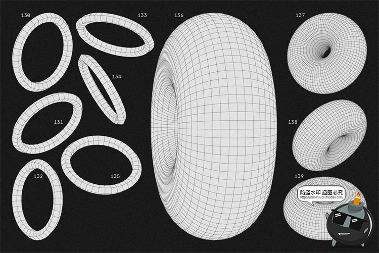 图片[21]-抽象3D立体几何线框艺术图形海报后期装饰元素主视觉AI矢量素材-设计猿