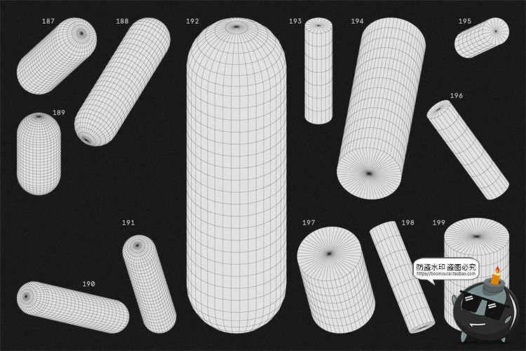 图片[27]-抽象3D立体几何线框艺术图形海报后期装饰元素主视觉AI矢量素材-设计猿