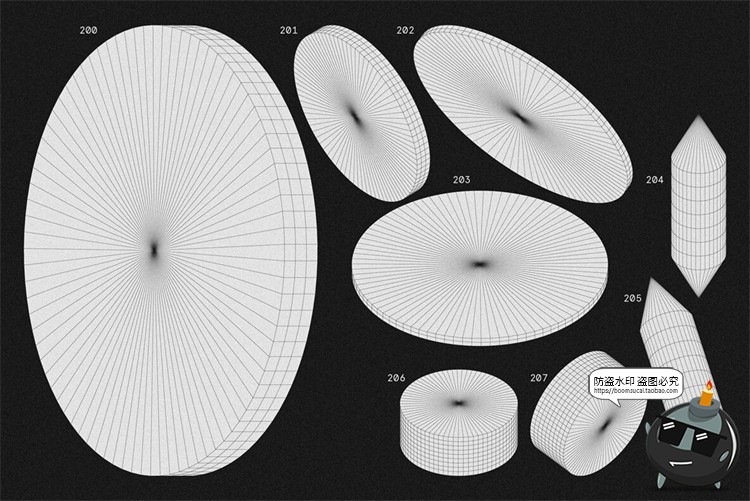 图片[28]-抽象3D立体几何线框艺术图形海报后期装饰元素主视觉AI矢量素材-设计猿
