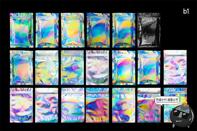 图片[7]-塑料塑封袋镭射渐变自封袋包装袋效果mockup智能贴图样机PSD素材-设计猿
