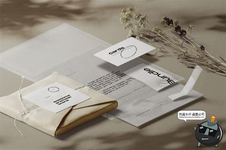 图片[3]-北欧风场景2.5D侧方位视角品牌VI包装文艺场景样机PSD模板PS素材-设计猿