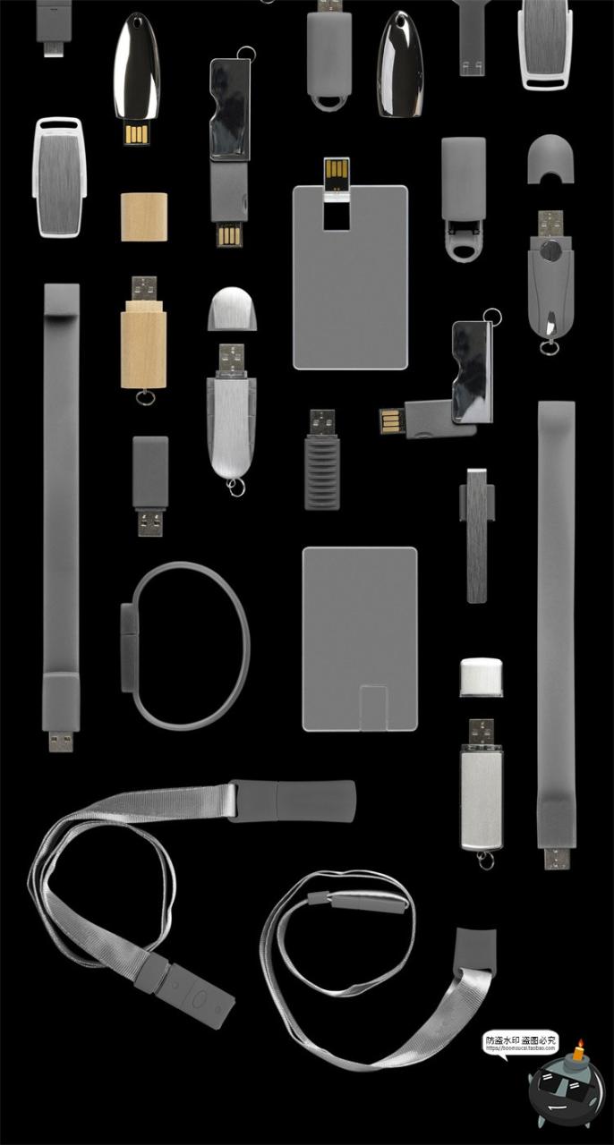 图片[3]-复古异形U盘存储闪存驱动器物件包装贴图装饰样机PSD模板PS素材-设计猿