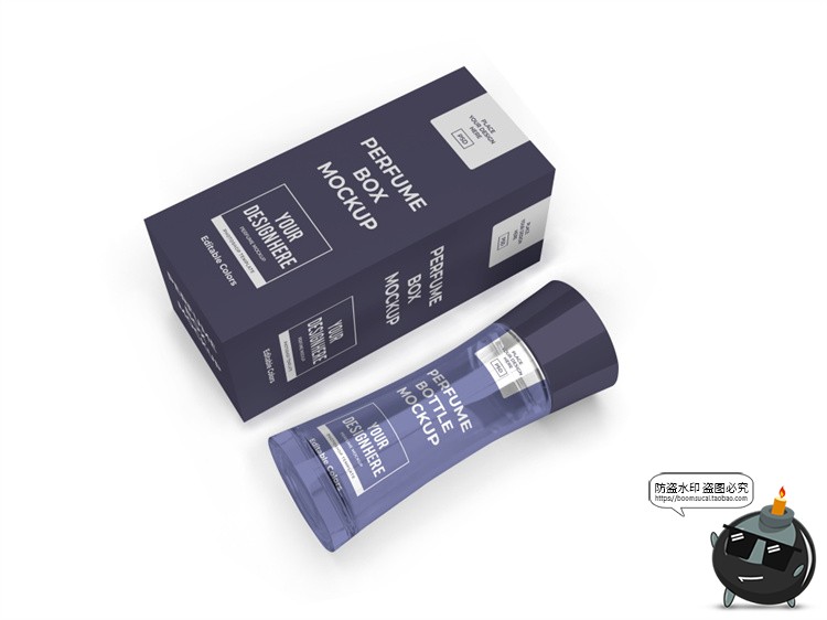 图片[4]-深灰色男士香水玻璃包装PSD模板智能贴图效果展示样机mockups素材-设计猿