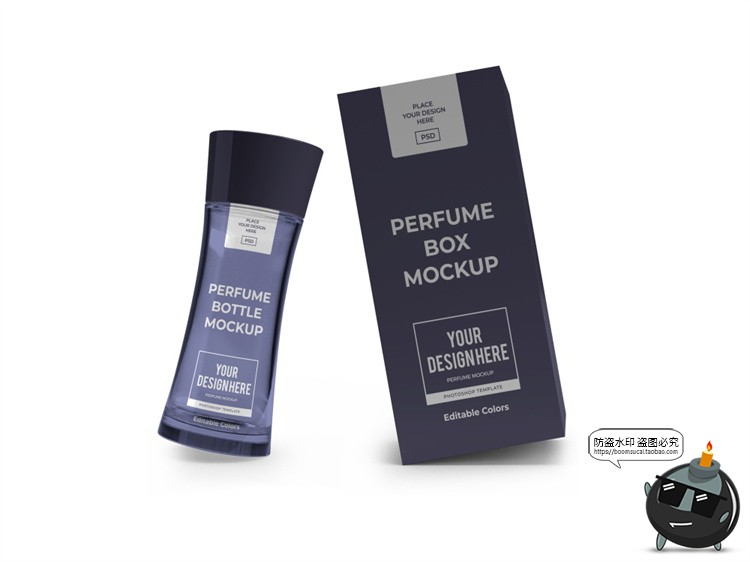 图片[8]-深灰色男士香水玻璃包装PSD模板智能贴图效果展示样机mockups素材-设计猿