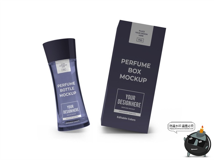 图片[9]-深灰色男士香水玻璃包装PSD模板智能贴图效果展示样机mockups素材-设计猿