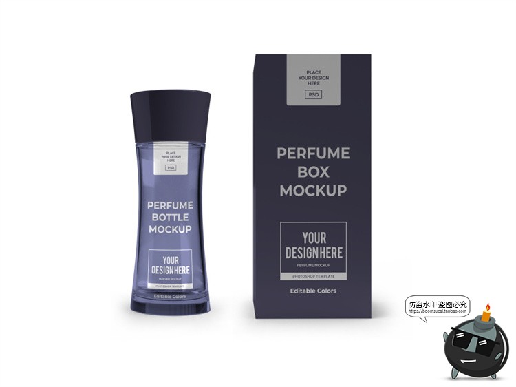 图片[10]-深灰色男士香水玻璃包装PSD模板智能贴图效果展示样机mockups素材-设计猿