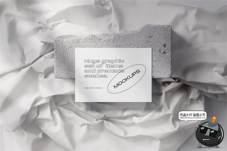 图片[3]-北欧风正视角场景文艺小清新潮品牌VI包装场景PSD模板样机PS素材-设计猿