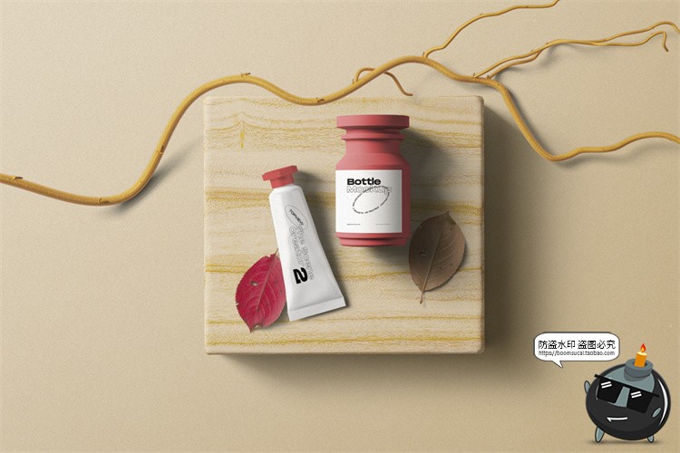 图片[6]-北欧风正视角场景文艺小清新潮品牌VI包装场景PSD模板样机PS素材-设计猿