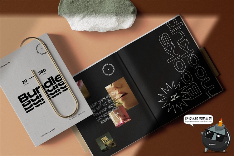 图片[8]-北欧风正视角场景文艺小清新潮品牌VI包装场景PSD模板样机PS素材-设计猿