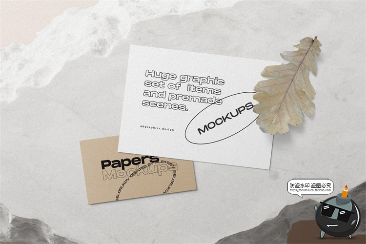 图片[9]-北欧风正视角场景文艺小清新潮品牌VI包装场景PSD模板样机PS素材-设计猿