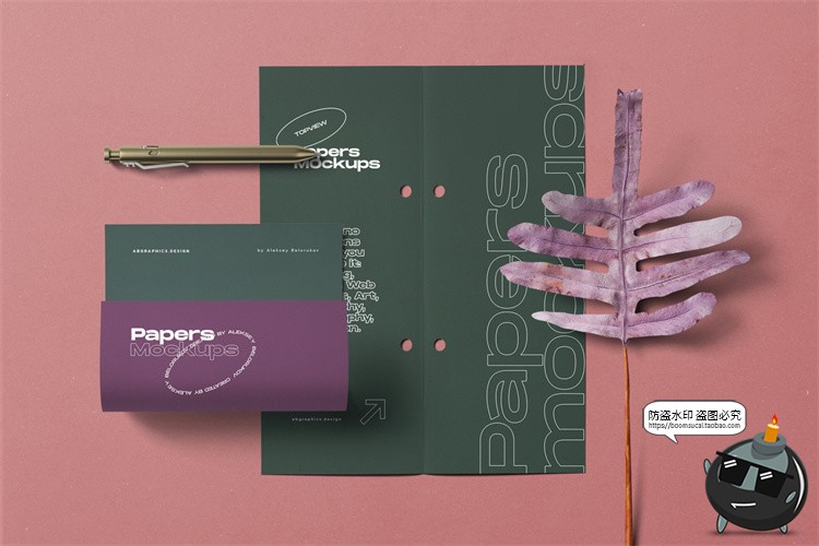 图片[10]-北欧风正视角场景文艺小清新潮品牌VI包装场景PSD模板样机PS素材-设计猿