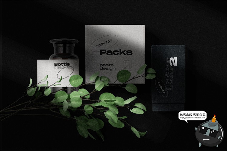 图片[14]-北欧风正视角场景文艺小清新潮品牌VI包装场景PSD模板样机PS素材-设计猿