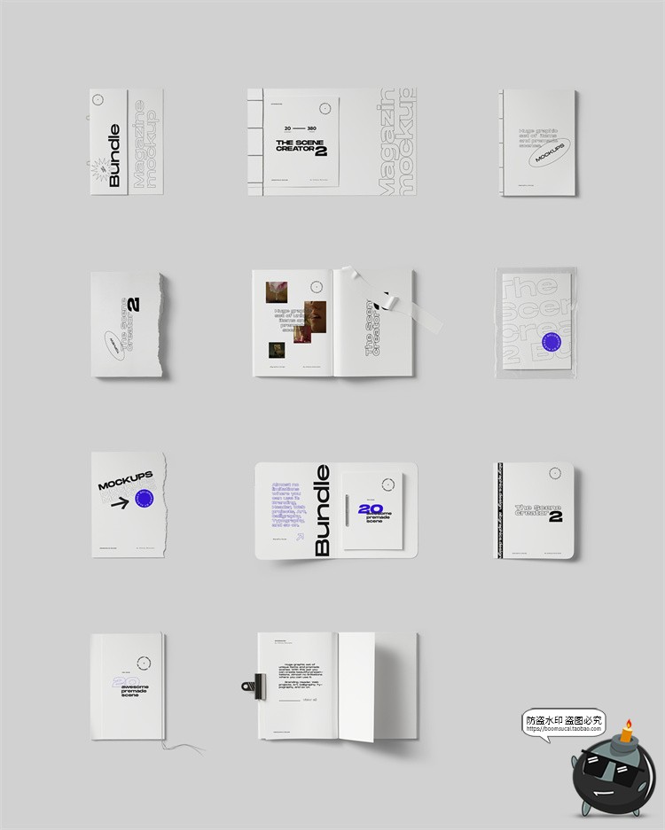 图片[16]-北欧风正视角场景文艺小清新潮品牌VI包装场景PSD模板样机PS素材-设计猿