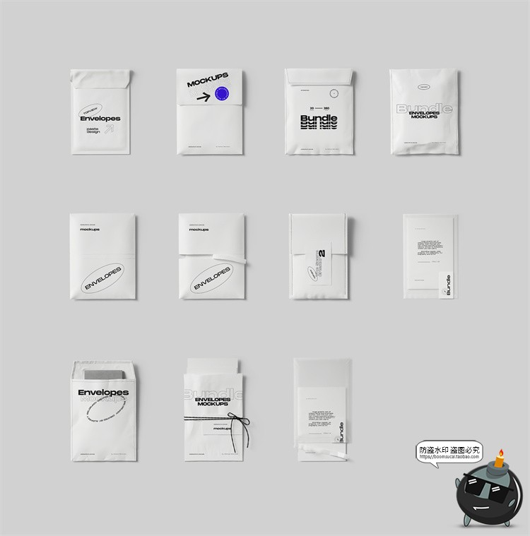 图片[19]-北欧风正视角场景文艺小清新潮品牌VI包装场景PSD模板样机PS素材-设计猿