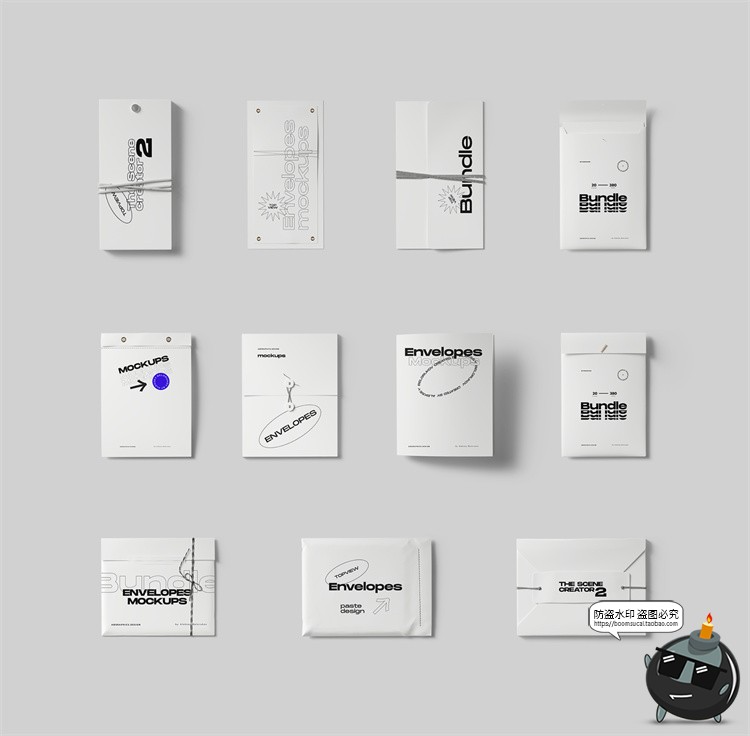 图片[21]-北欧风正视角场景文艺小清新潮品牌VI包装场景PSD模板样机PS素材-设计猿