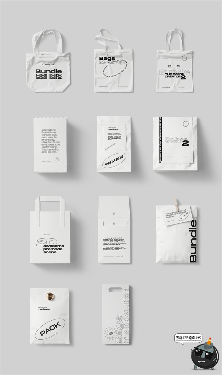 图片[26]-北欧风正视角场景文艺小清新潮品牌VI包装场景PSD模板样机PS素材-设计猿