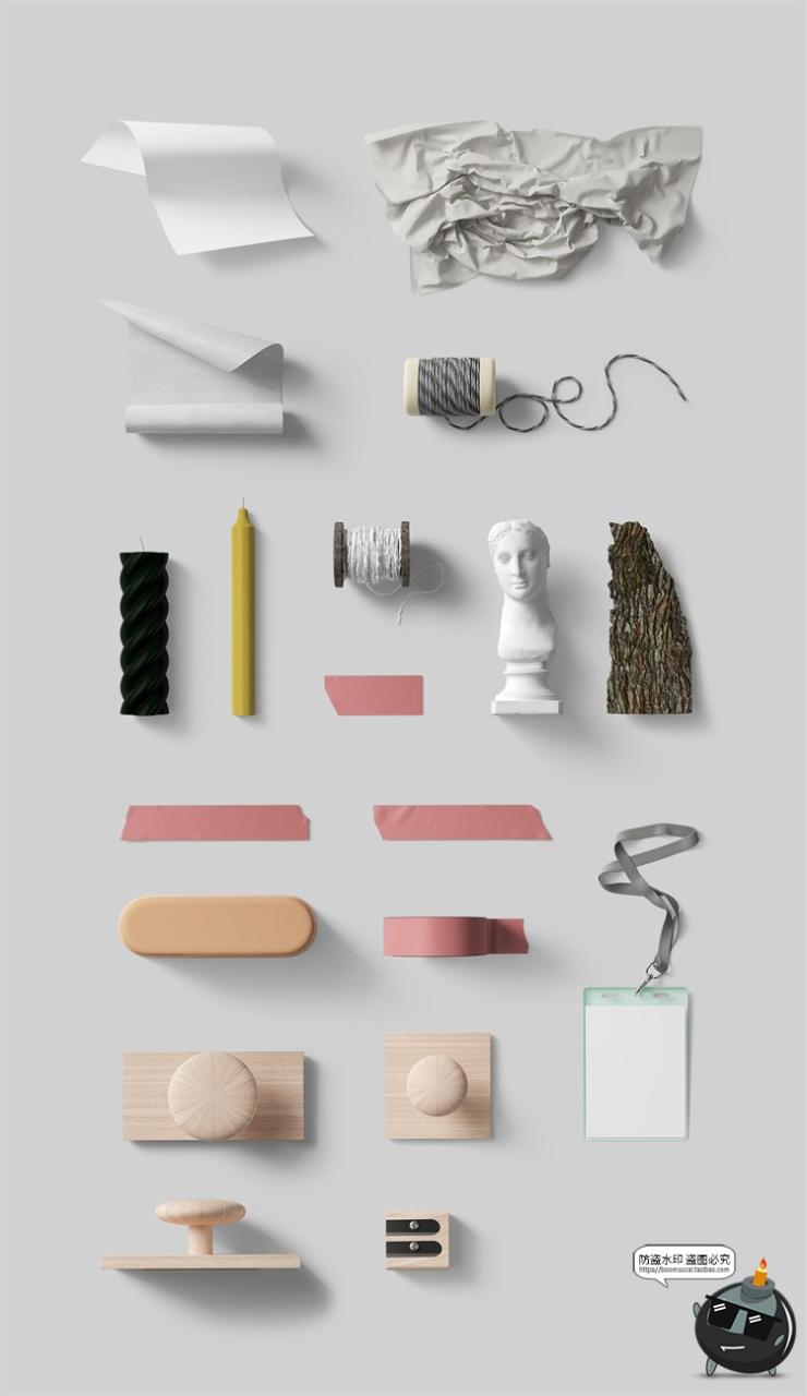图片[42]-北欧风正视角场景文艺小清新潮品牌VI包装场景PSD模板样机PS素材-设计猿
