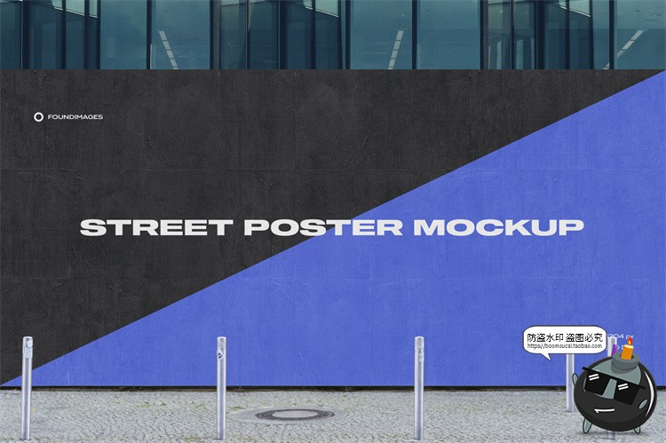 图片[21]-都市街道路边街头招牌壁画墙壁广告巨幅横幅海报样机PSD模板素材-设计猿