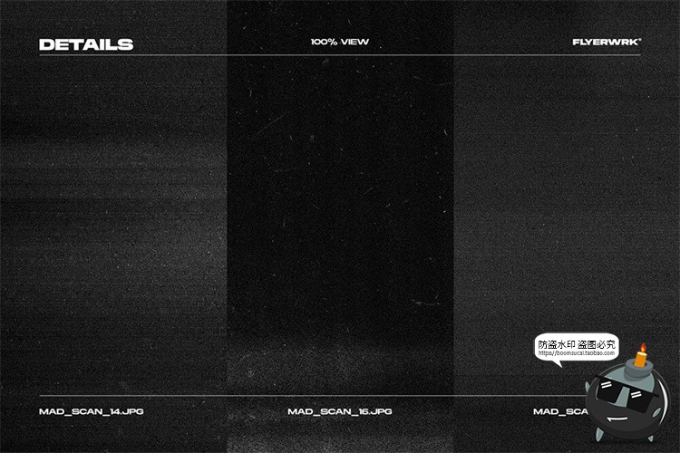 图片[8]-复印扫描影印纹理曝光油墨效果PSD模板JPG图片后期合成叠加素材-设计猿